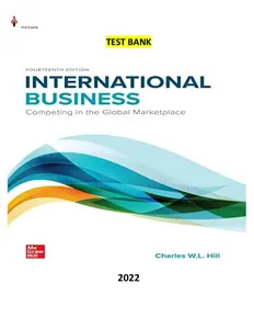 Done - COMPLETE - Elaborated Test bank for International Business-Competing in the Global Marketplace 14ED. by Charles Hill thumbnail