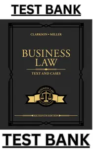 Test Bank for Business Law_Text & Cases  16E by Kenneth Clarkson & Roger LeRoy Miller thumbnail