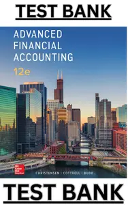 Test Bank  for Advanced Financial Accounting 12th Edition by David Cottrell thumbnail
