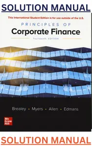 Solution Manual for Fundamentals of Corporate Finance 10th Edition by Brealey, Myers & Alan Marcus thumbnail