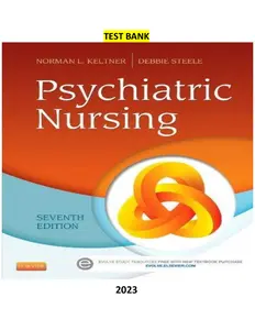 Test Bank-Psychiatric Nursing, 7th Edition by Norman L. Keltner, Norman Steele & Debbie Steele-TB thumbnail