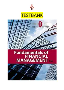 Test Bank for Fundamentals of Financial Management, 13E by Eugene  Brigham Joel  Houston thumbnail