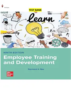 Employee Training & Development 9th Edition by Raymond Noe- TB thumbnail