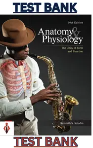 Test Bank for Anatomy and Physiology_The Unity of Form and Function 10E by Saladin - Complete thumbnail