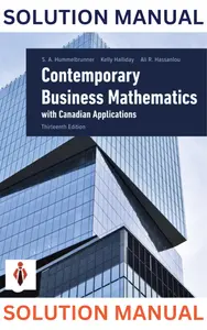 Solution Manual for Contemporary Business Mathematics with Canadian Applications 13E by Hummelbrunner thumbnail