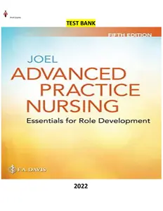 Advanced Practice Nursing-Essentials for Role Development 5th Edition by Lucille A. Joel - Complete, Elaborated and Latest(Test Bank) thumbnail