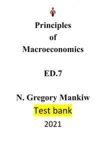 Principles of Macroeconomics, ED7 N. Gregory Mankiw - Test Bank thumbnail
