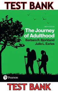 TEST BANK for Journey of Adulthood 9th Edition by Barbara Bjorklund & Julie Earles thumbnail