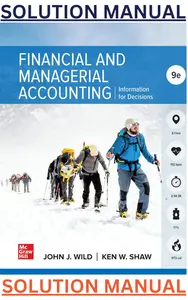 SOLUTIONS MANUAL for Financial and Managerial Accounting 9th Edition by John Wild & Ken Shaw thumbnail