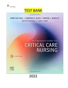 Done - COMPLETE - Elaborated Test Bank for Introduction to Critical Care Nursing 8ED.by Mary Lou Sole, Deborah Goldenberg Klein & Marthe J. Moseley thumbnail