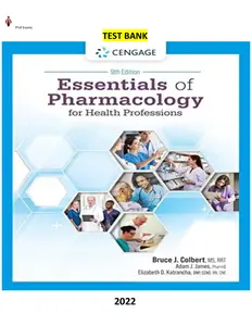 Essentials of Pharmacology for Health Professions 9th Edition by Bruce Colbert, Adam James & Elizabeth KatranchaTest Bank) thumbnail