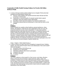Questions - Elaborated Test bank for Community and Public Health Nursing-Evidence for Practice 4Ed.by Rosanna DeMarco & Judith Healey-Walsh thumbnail