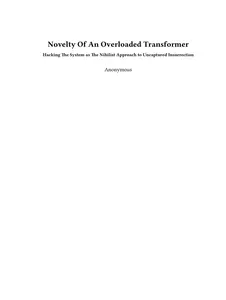 Novelty Of An Overloaded Transformer thumbnail