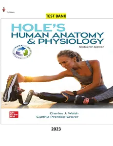 Test Bank for Hole_s Human Anatomy & Physiology 16th Edition by Charles Welsh, Cynthia-Craver - Complete thumbnail