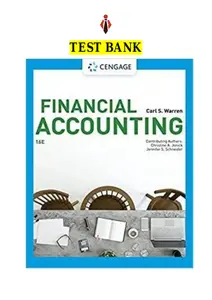 Test Bank for Financial Accounting 16th Edition by Carl Warren, James Reeve & Jonathan Duchac - Edit thumbnail
