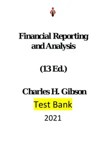 Financial Reporting and Analysis (13 Ed.)  Charles H. Gibson Test Bank 2021 thumbnail