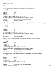 Test Bank for An Introduction to Management Science _ Quantitative Approach 15Ed Anderson TB thumbnail