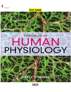 Principles of Human Physiology 6th Edition by Cindy Stanfield - Complete, Elaborated and Latest(Test Bank) ALL(1-24) Chapters included updated for 2023 thumbnail