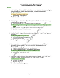 Test Bank for Informatics and Nursing Opportunities and Challenges 6th Edition Sewell thumbnail