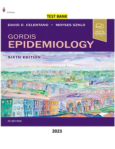Test Bank for Gordis Epidemiology 6th Edition by David Celentano & Moyses Szklo thumbnail