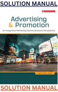 SOLUTIONS MANUAL for Advertising & Promotion 8th Edition by Michael Guolla, George Belch & Michael Belch thumbnail