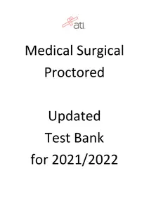ATI - MedSurg Proctored test Bank updated for 2021-2022 thumbnail