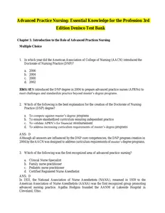 Cover - Test Bank for Advanced Practice Nursing_Essential Knowledge for the Profession 3rd Edition by Susan DeNisco thumbnail