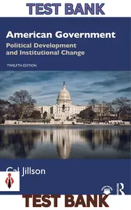Test bank for American Government-Political Development and Institutional Change 12E by Cal Jillson thumbnail