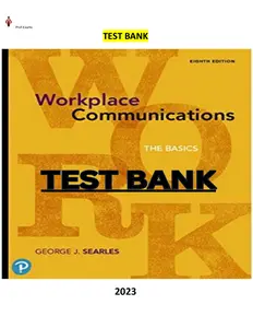 Test Bank - Workplace Communications-The Basics 8th Edition by George J. Searles thumbnail