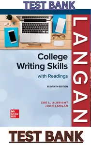 TEST BANK for ISE College Writing Skills with Readings by Zoe Albright & John Langan thumbnail