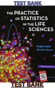 TEST BANK for Practice of Statistics in the Life Sciences 4th Edition by Brigitte Baldi & David Moore thumbnail