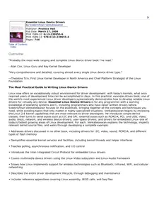 Venkateswaran - Essential Linux Device Drivers (Prentice, 2008) thumbnail