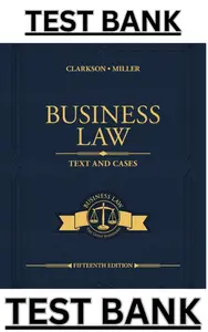 Test Bank for Business Law_Text & Cases  15E by Kenneth Clarkson & Roger LeRoy Miller thumbnail