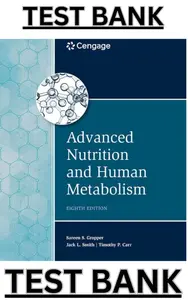 Test Bank for Advanced Nutrition and Human Metabolism 8th Edition by Sareen Gropper thumbnail