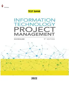 TEST BANK for Information Technology Project Management 9th Edition by Kathy Schwalbe thumbnail