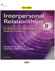 Test Bank for Interpersonal Relationships 8th Edition by Elizabeth Arnold & Kathleen Underman Boggs thumbnail