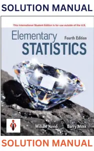 Solution Manual - Elementary Statistics 4th Edition by William Navidi & Barry Monk - Complete thumbnail
