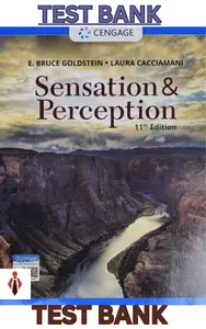 Test Bank for Sensation and Perception 11th Edition by E. Bruce Goldstein & Laura Cacciamani thumbnail
