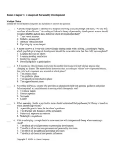 Questions - Test Bank for Essentials of Psychiatric Mental Health Nursing 7th Edition by  Mary Townsend thumbnail