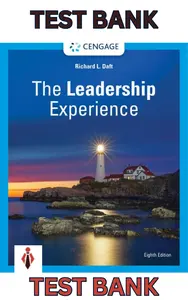 Test Bank - The Leadership Experience 8th Edition by Richard L. Daft-Complete & Updated thumbnail