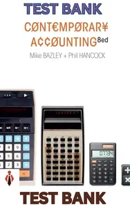 Test Bank for Contemporary Accounting by Mike Bazley & Phil Hancock thumbnail
