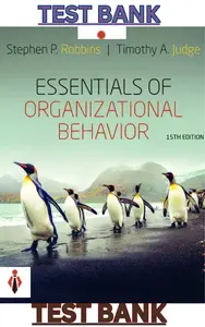Test Bank for Essentials of Organizational Behavior 15E by Robbins & Judge - Complete thumbnail