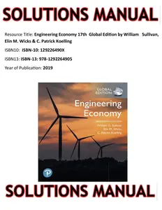 SOLUTIONS MANUAL for Engineering Economy 17th Global Edition by William  Sullivan, Elin  Wicks & Patrick  Koelling thumbnail