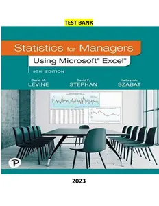 Statistics for Managers Using Microsoft Excel 9th Edition by David M. Levine, David F. Stephan & Kathryn A. Szabat-TB thumbnail