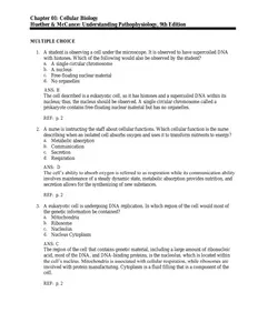 Questions- Elaborated Test Bank for Test Bank for Understanding Pathophysiology 9Ed. thumbnail