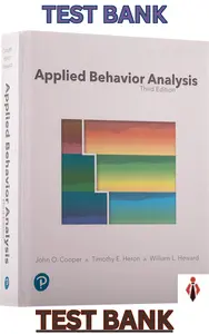 Test Bank for Applied Behavior Analysis 3E by John Cooper, Timothy Heron & William Heward - Complete thumbnail