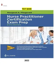 FULL - Elaborated Test Bank for Nurse Practitioner Certification Exam Prep 6Ed.by Margaret A. FitzgeraldALL Chapters  1-19 Included and updated for 2023 thumbnail