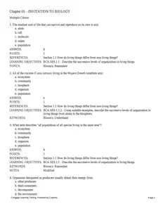 Cover - Test Bank for Biology_Concepts and Applications 9th Edition by Cecie Starr, Christine Evers & Lisa Starr - Complete thumbnail