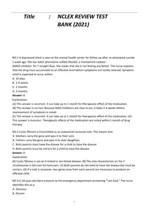 NCLEX RN - Review 2021 Updated thumbnail