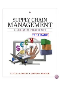 FULL - Elaborated Test bank for Supply Chain Management - A Logistics Perspective, 9ED Coyle Langley Gibson & Novack thumbnail
